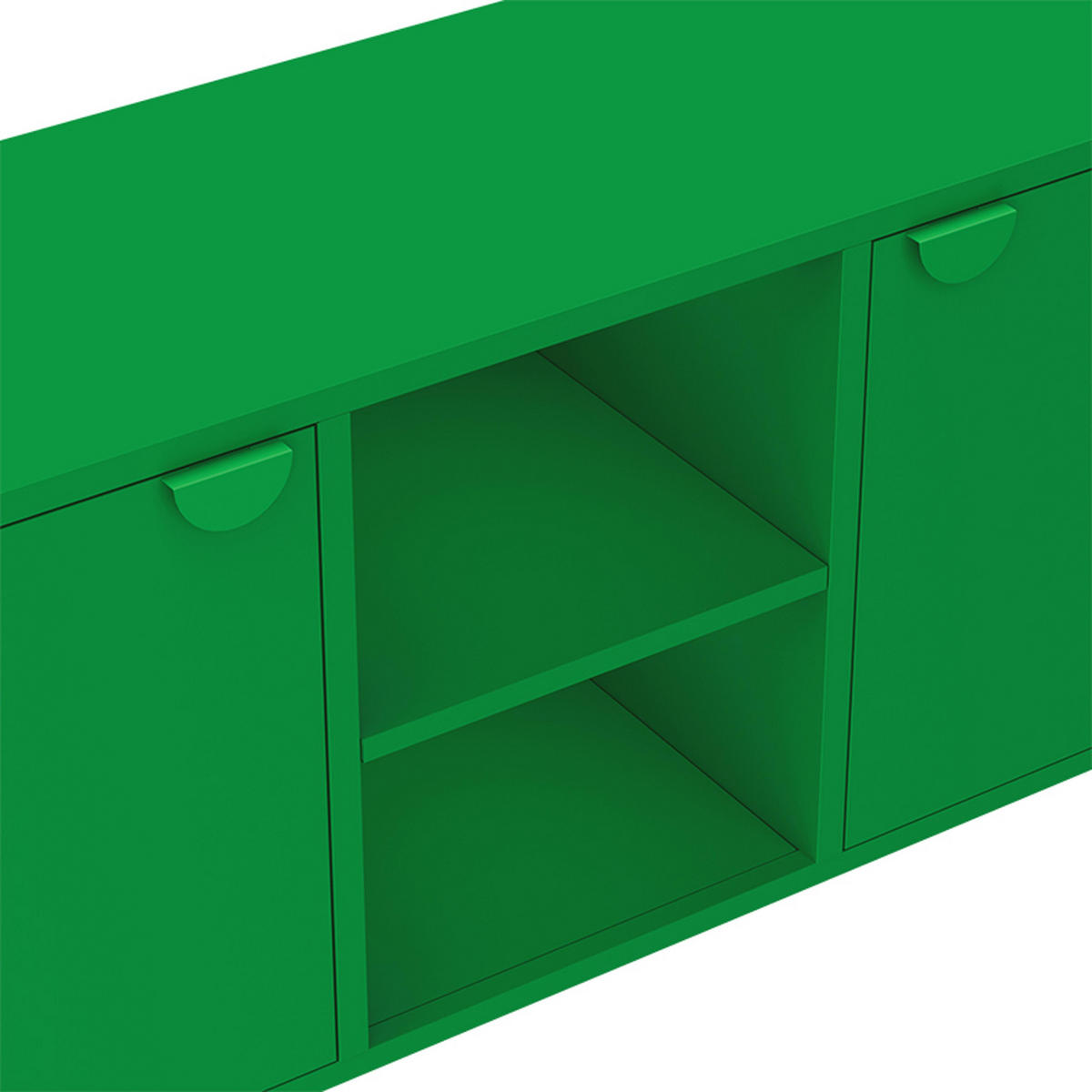 SIDEBOARD 120 cm, Grün - Grün, Metall (40/63/120cm) - Oviala