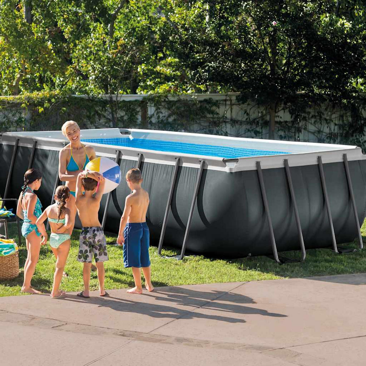 POOL-SET Intex Ultra Xtr Frame Rechteckig 549/274/132 Cm 26356Gn - Silberfarben, Metall (549/132/274cm) - INTEX