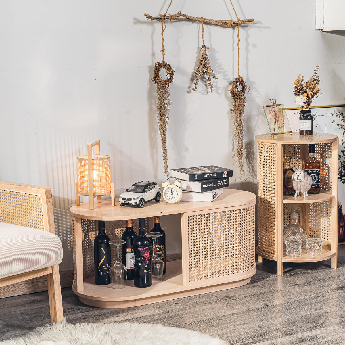 COUCHTISCH Rund Braun 90 x 40 x 40 cm - Braun, Holz (40/90/40cm) - Nordlys
