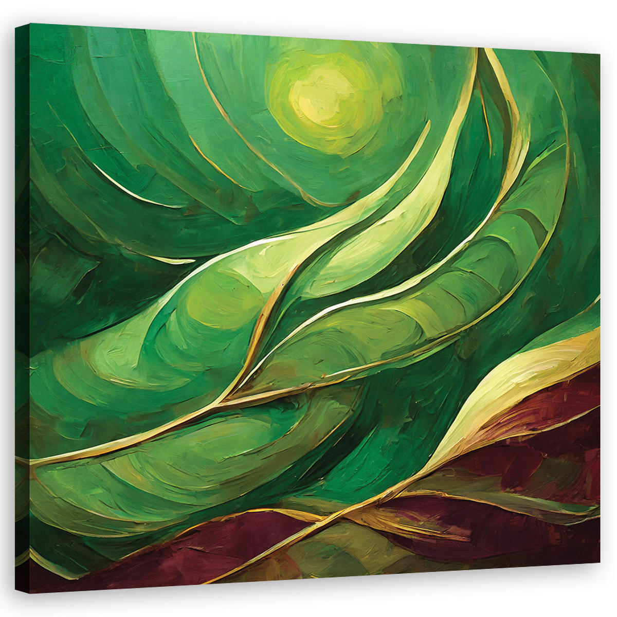 WANDBILD grün abstraktion - Grün, Textil (50/50cm) - Feeby