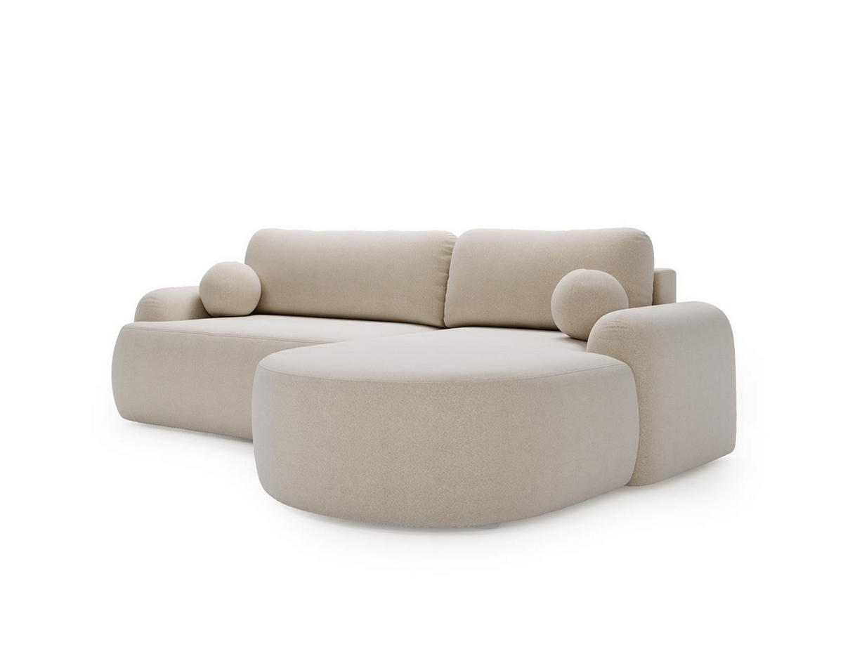 ECKSOFA L Form OLIO Beige - Creme, Holzwerkstoff (261/177cm) - Compleo24