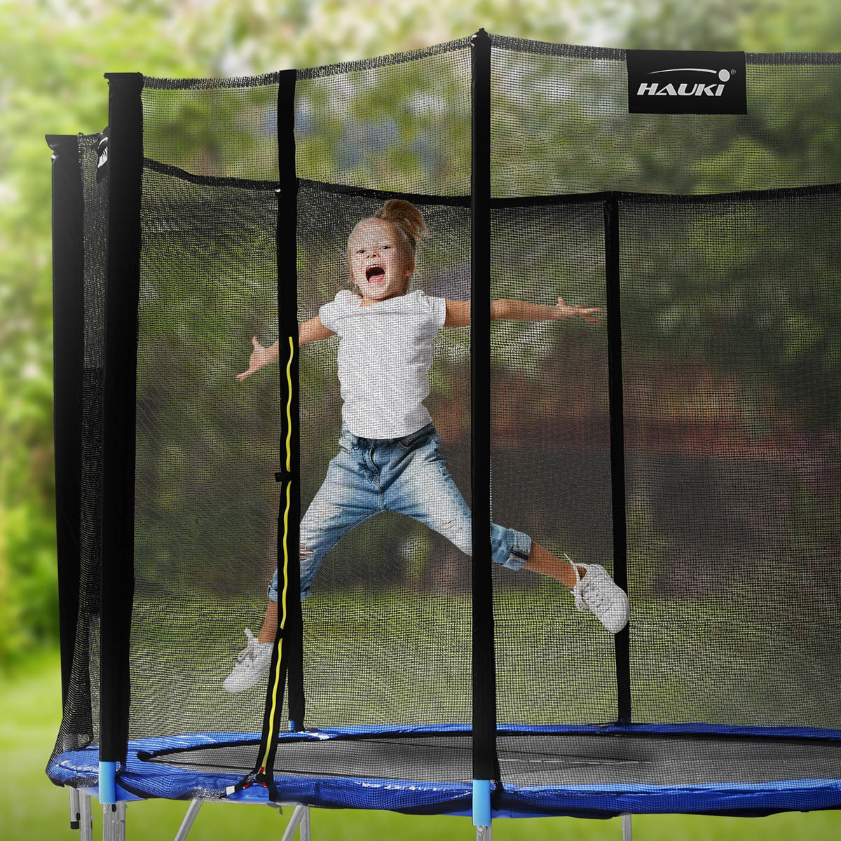 TRAMPOLIN 427 cm blau - Blau, Metall (427/260/427cm) - Hauki