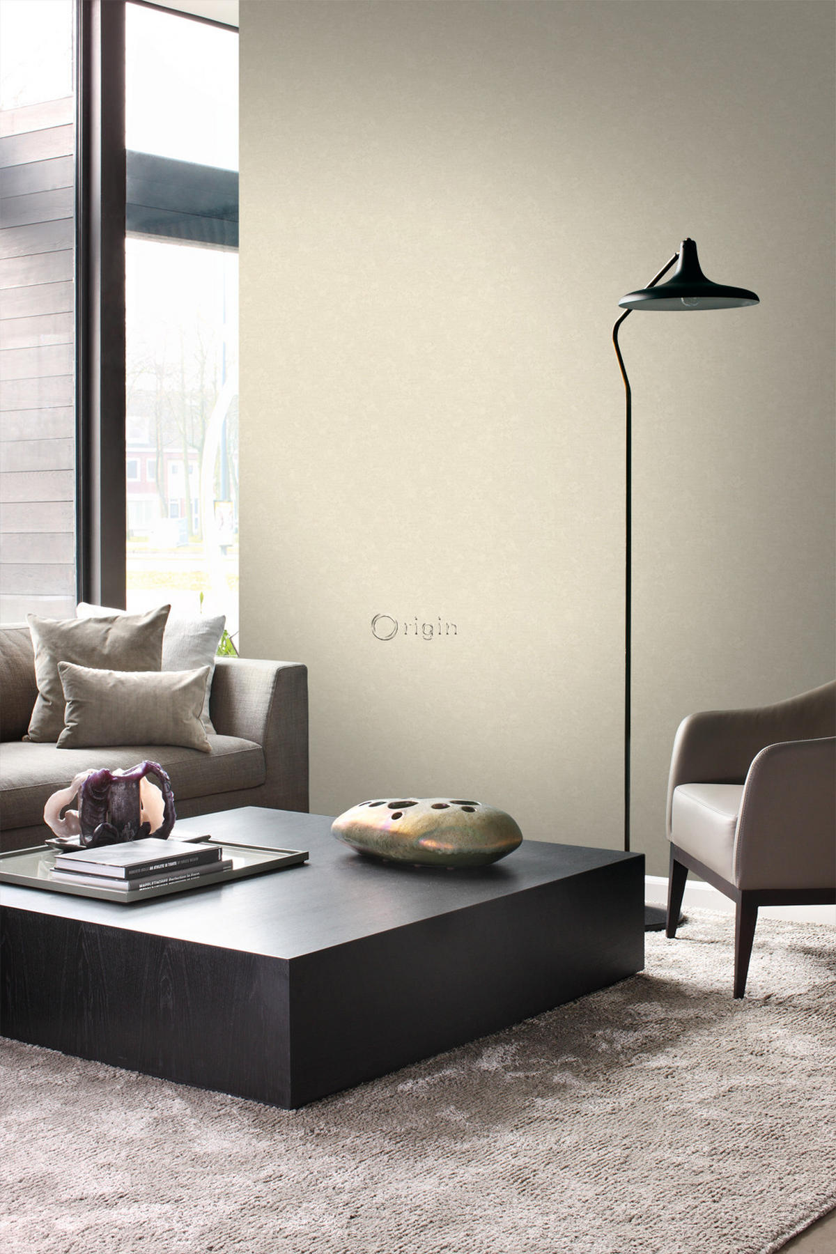 TAPETE Uni 53 cm x 10.05 m - Beige, Papier (53/1000cm) - Origin Wallcoverings