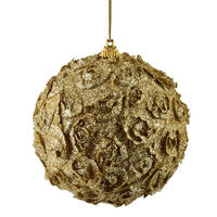 CHRISTBAUMKUGEL SANTA LILA 10cm Styropor - Goldfarben, Kunststoff (10/10/10cm) - Mondex
