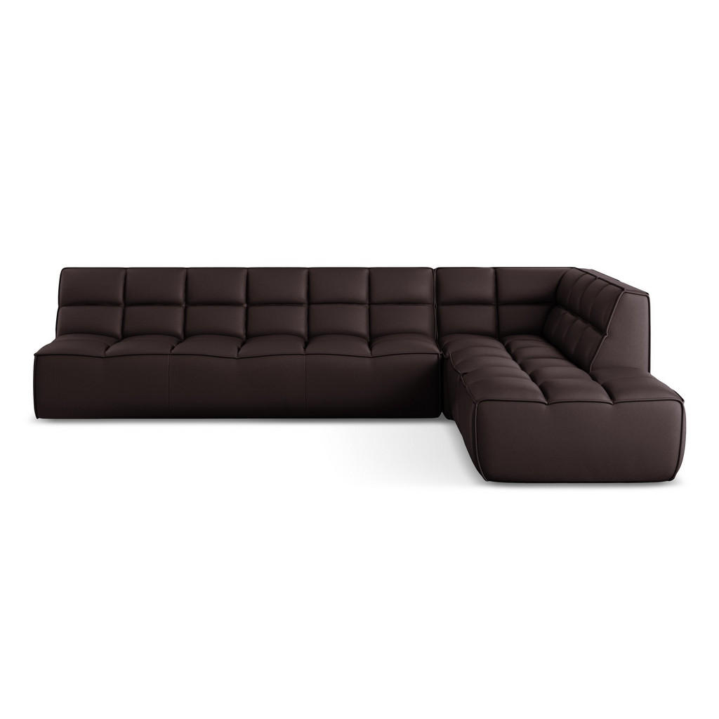 Thumbnail - Makamii Ecksofa, Pflaume, Leder, 4-Sitzer, Füllung: Schaumstoff, L-Form, 308x258 cm, Made in EU, Wohnzimmer, Sofas & Cou...