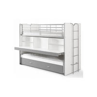 ETAGENBETT Compact80 s 2 Schlafplätze Silber - Grau, Holz - Vipack