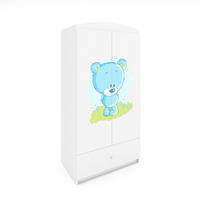 KINDERKLEIDERSCHRANK Blaubär 90/175/52 - Weiß, Holzwerkstoff (90/175/52cm) - Kocot Kids