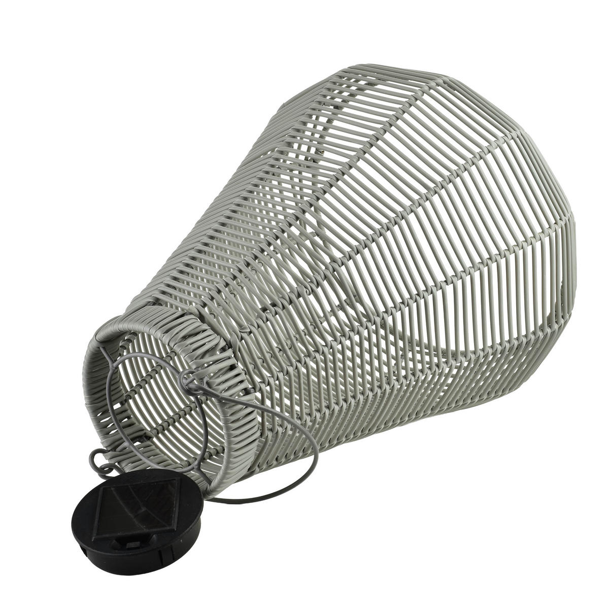 LATERNE Sokke grau 27/27/45 cm Kunstoff - Grau, Kunststoff (27/45/27cm) - Mondex