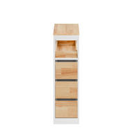 BADUNTERSCHRANK mit 4 Schubladen Weiß 65x23x82cm Modern - Weiß, Holzwerkstoff (23/82/65cm) - SoBuy