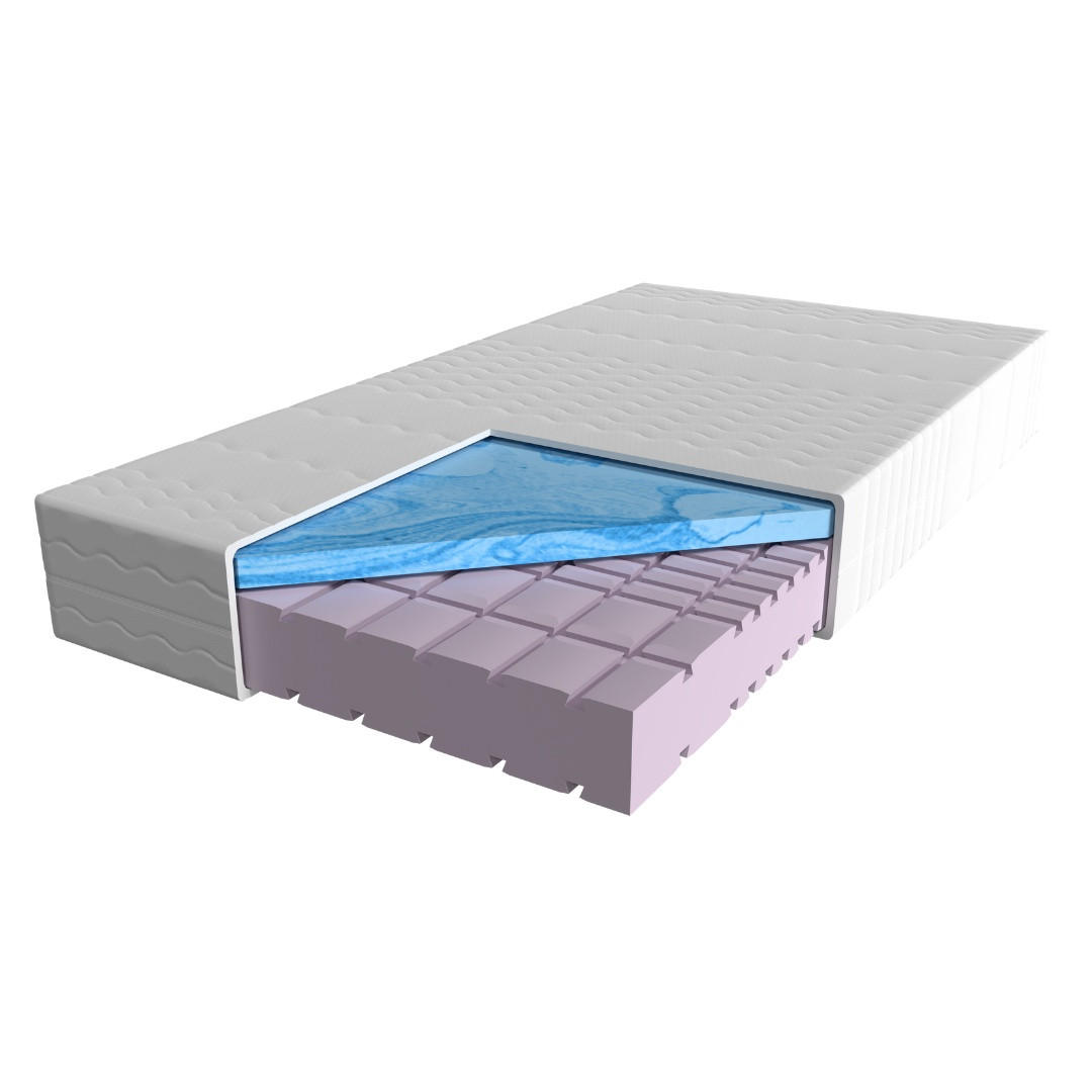 GELMATRATZE 90/200 cm H3 - 23cm Höhe & Tencel Bezug - Weiß, Textil (90/200cm) - AM Qualitätsmatratzen