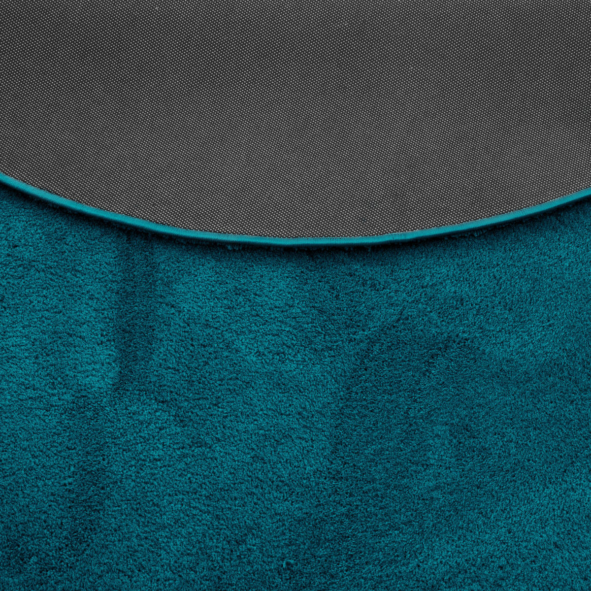 SUPER SOFT KINDER HOCHFLOR TEPPICH SILKY KIDS RUND - Petrol, Textil (160/160cm) - Pergamon