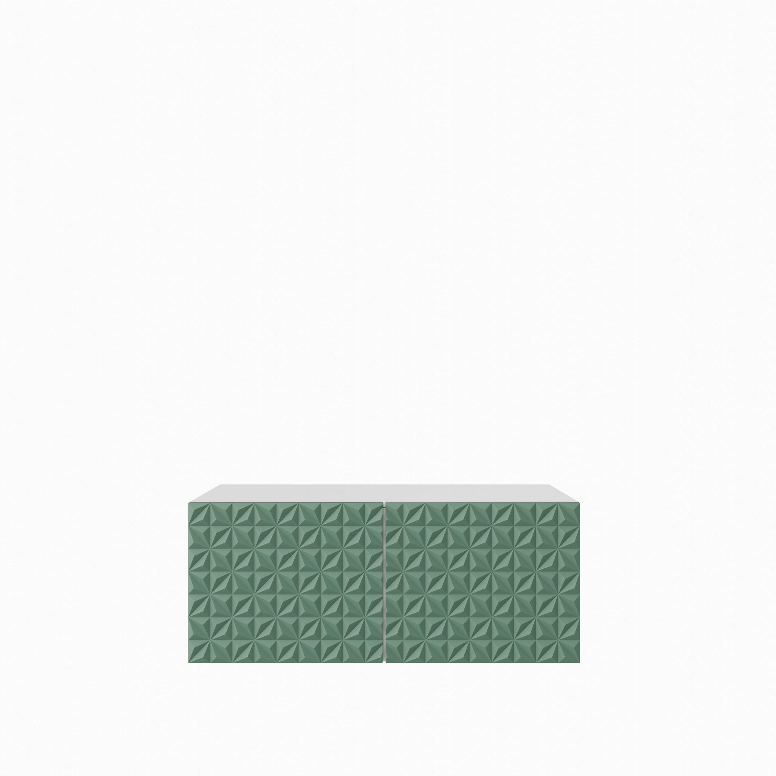 Masseno Lowboard Weiß, Grün 100x41x40 cm