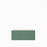 LOWBOARD ROVA 100/41/40 cm, Hängender TV-Schrank Weiß / Grün - Weiß/Grün, Holzwerkstoff (100/41/40cm) - MASSENO