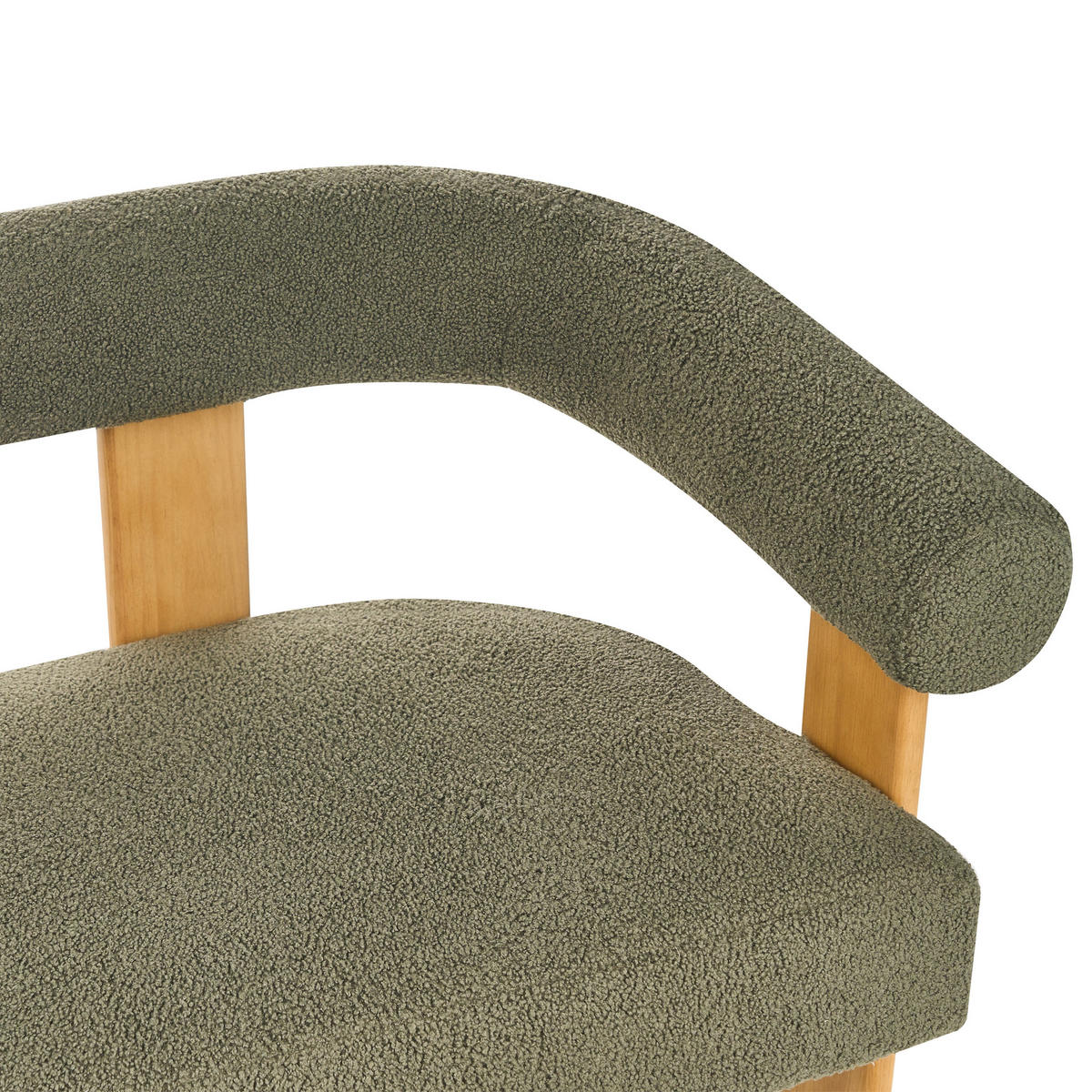 2-SITZER-SOFA Bouclé Grün/Hellbraun Ilbro - Braun/Grün, Textil (138/76/68cm) - Beliani