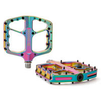 FAHRRADPEDALE Set Aluminium CNC mit Chromstahl Achse und Kugellager - Multicolor, Metall (11/1.5/11.5cm)