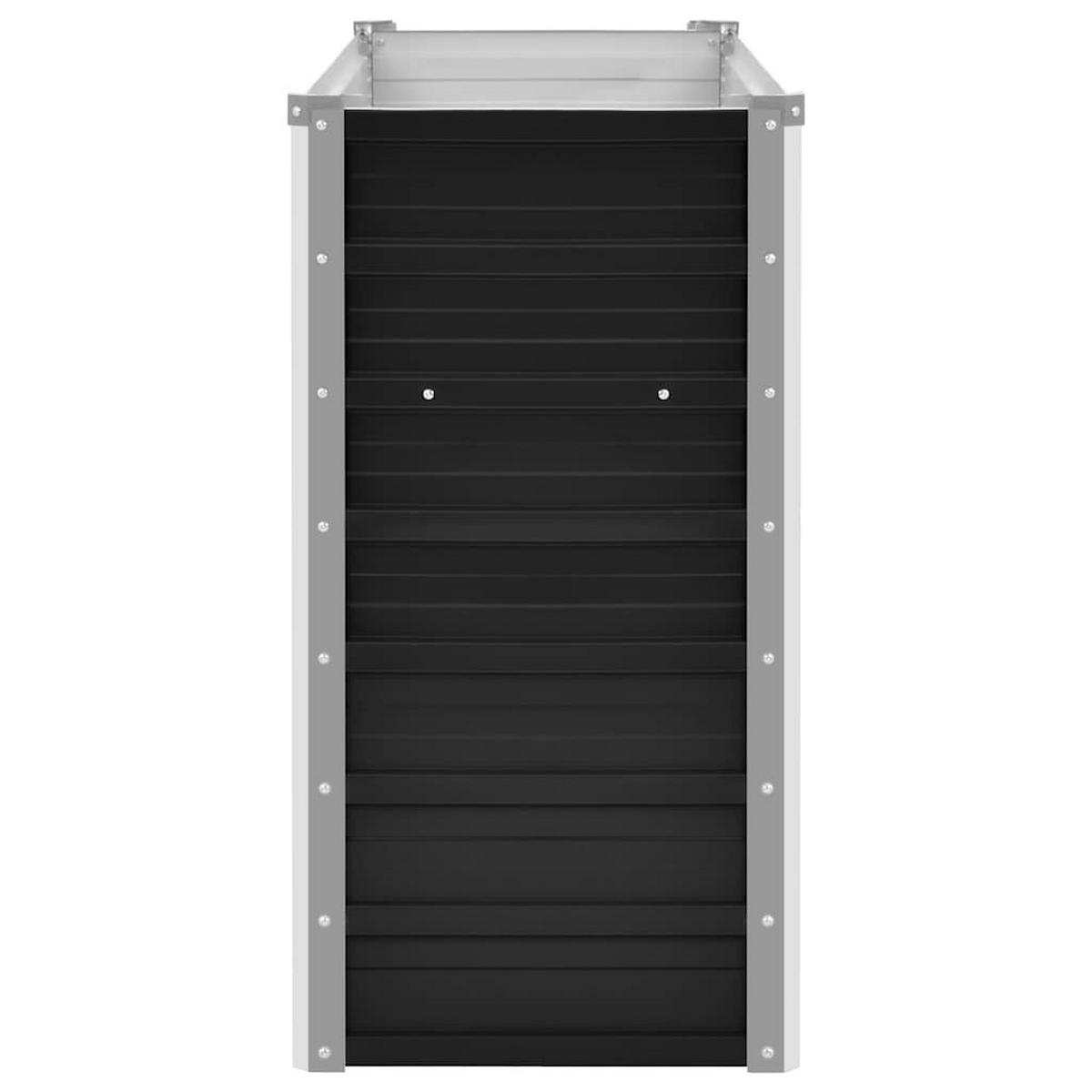 HOCHBEET für Garten OSKAR Anthrazit 100x40x77 cm Metall - Anthrazit, Metall (100/77/40cm) - DELUKE