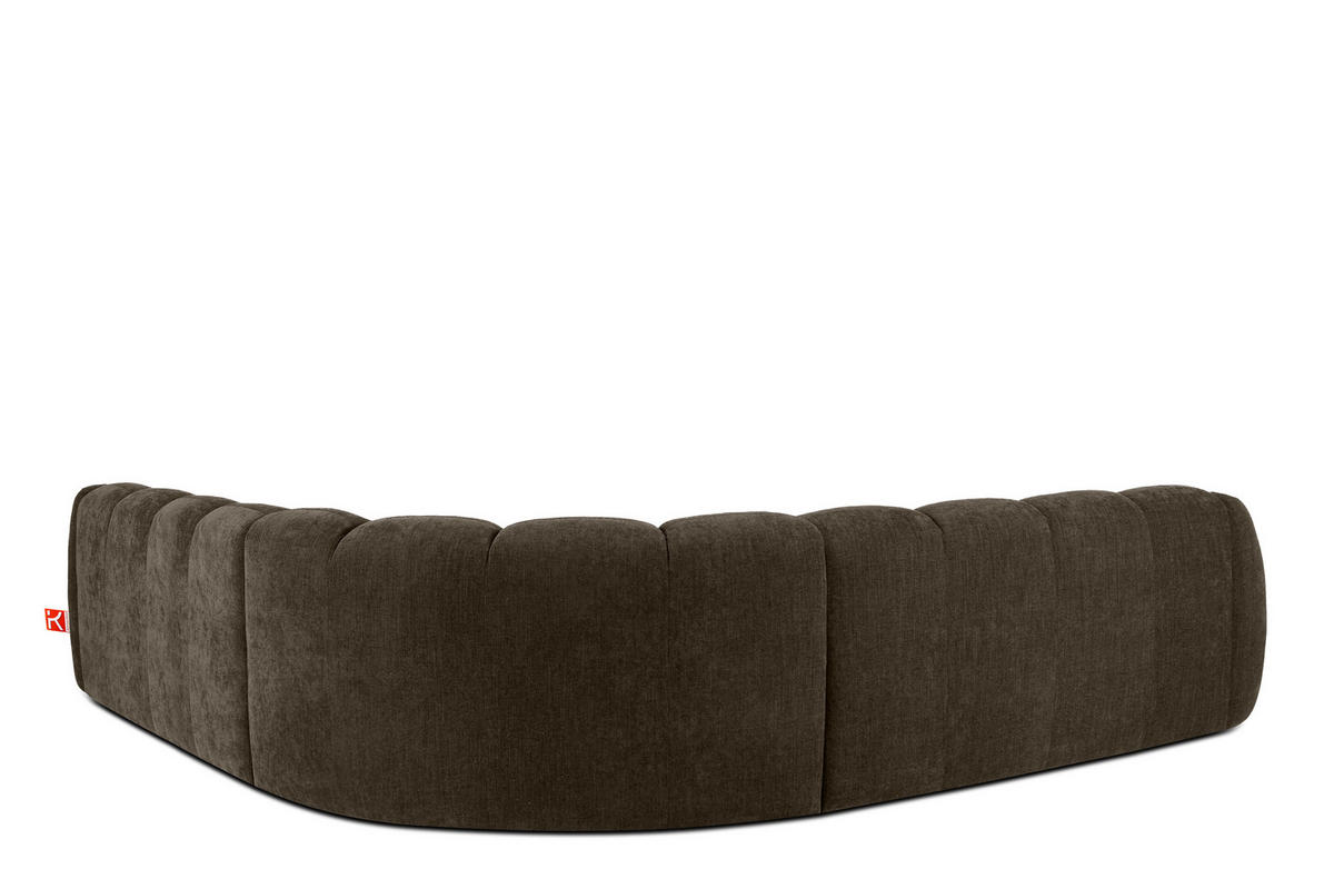 ECKSOFA RECHTS/LINKS FLAVA, Braun - Braun, Holz/Holzwerkstoff (310/310cm) - KONSIMO®