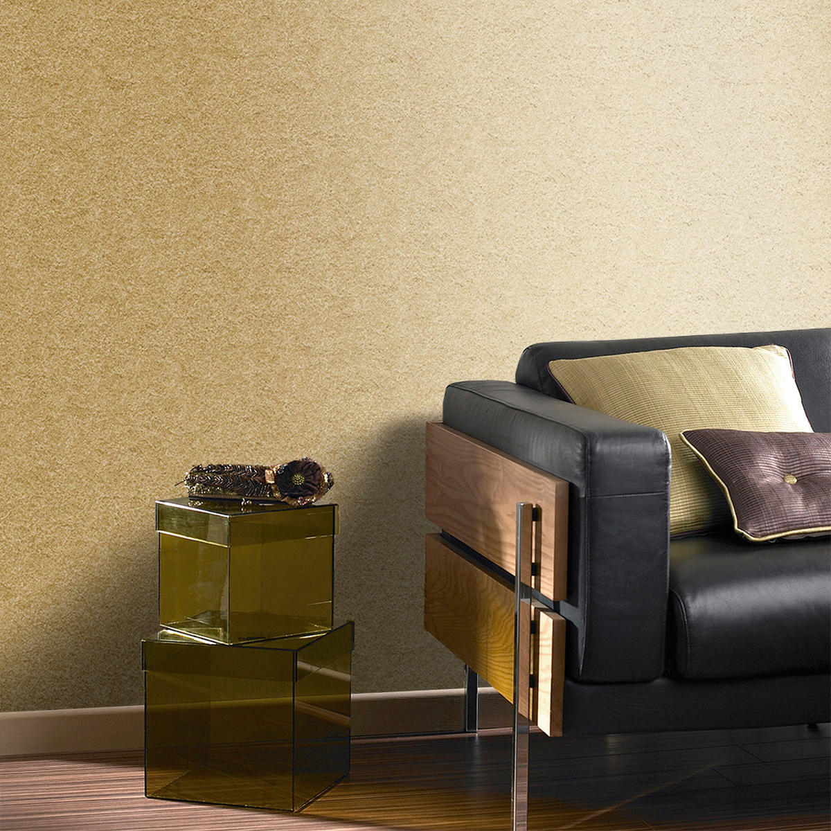 VLIESTAPETE - Tranquil Gold - Gold - Goldfarben, Papier/Kunststoff (53/1005cm) - Graham & Brown