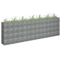 GABIONEN-HOCHBEET Verzinkter Stahl 270 x 30 x 90 - Silberfarben, Metall (270/90/30cm)