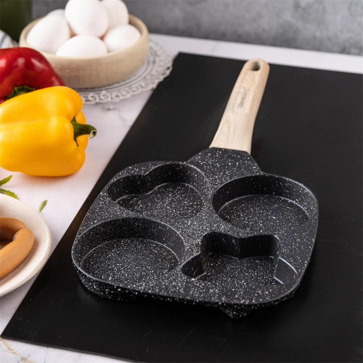 PFANNKUCHENPFANNE Schwarz 36/19/2.3 cm KB7807 - Schwarz, Metall (19cm) - Klausberg 