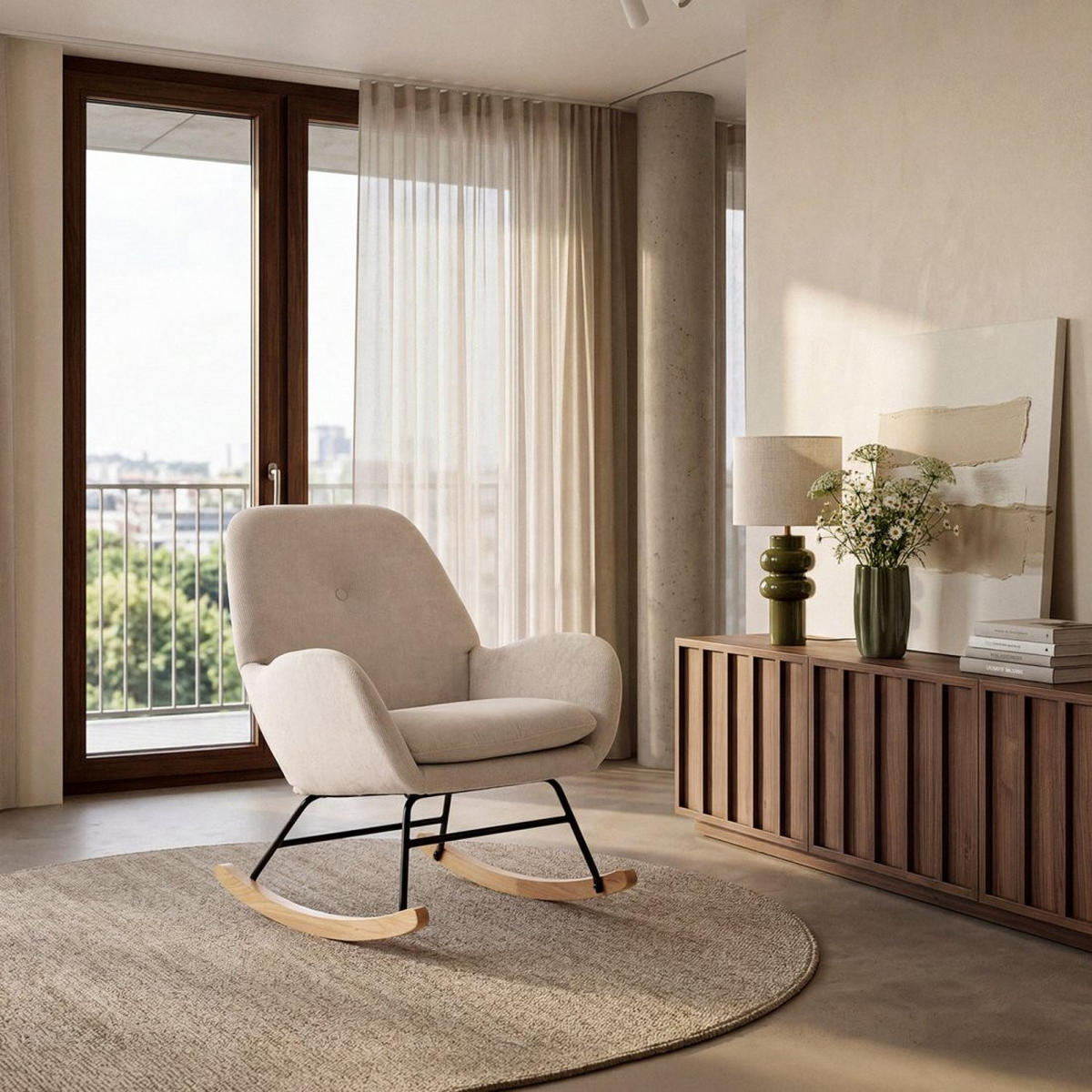 STILLSTUHL Becca Beige 67 cm x 88 cm - Beige, Textil (67/88/70cm) - Klast Home