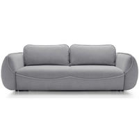 3-SITZER SOFA Cutie Hellgrau Easy-Clean-Velours - Hellgrau/Schwarz, Textil (257/90/114cm) - Selsey