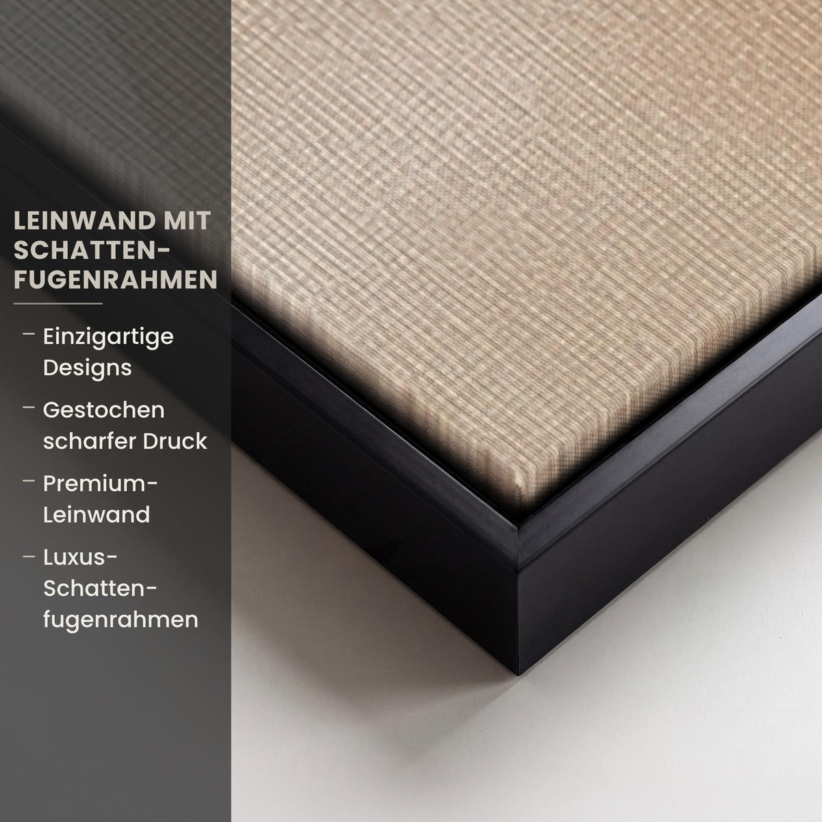 LEINWAND Bilder mit Rahmen - Braun - Japandi - Abstrakt - 80x120 - Sandfarben, Textil (80/120cm) - MuchoWow