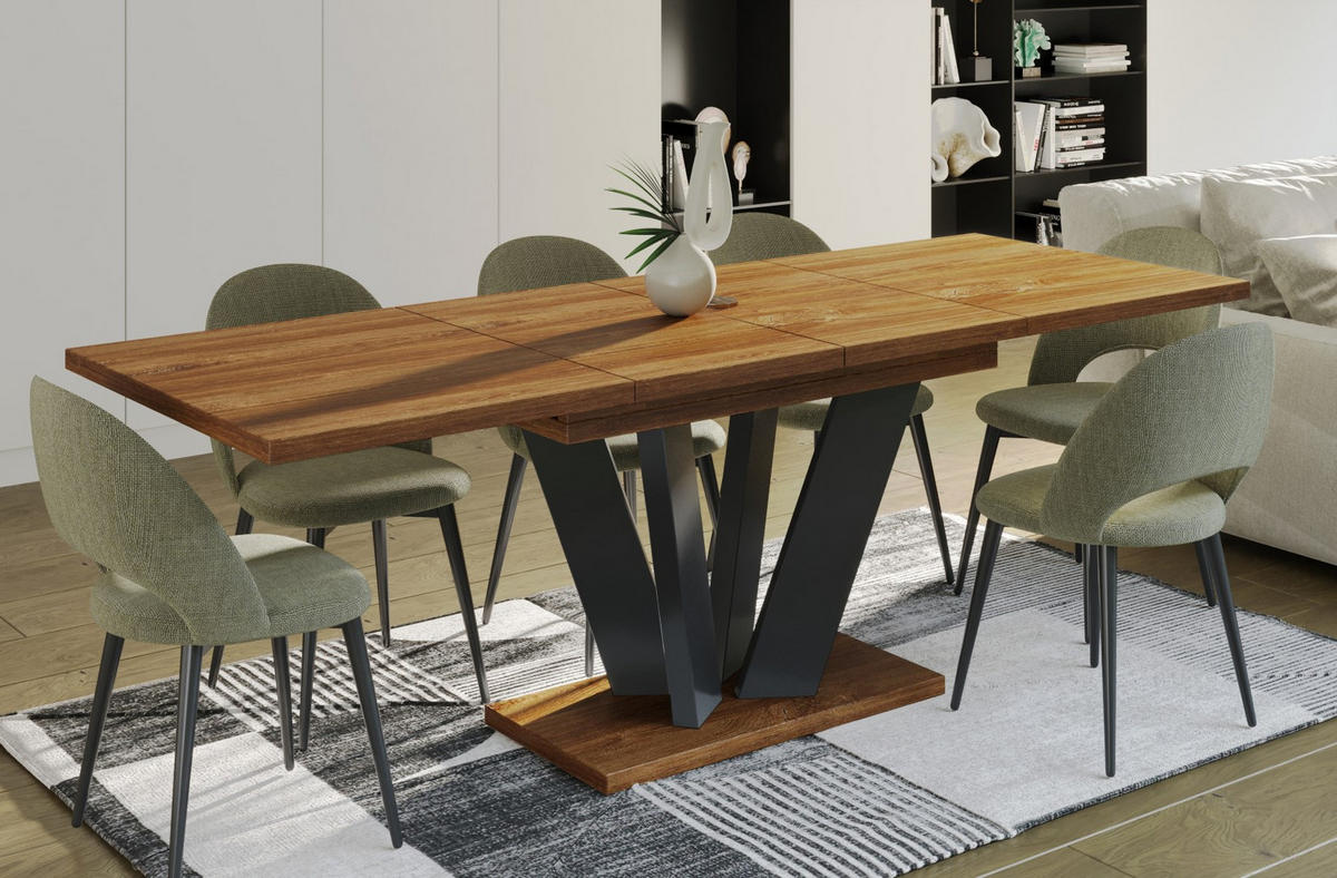 ESSTISCH Alex ausziehbar - Eiche San Remo, Holzwerkstoff (130/80/80cm) - Endo-Moebel