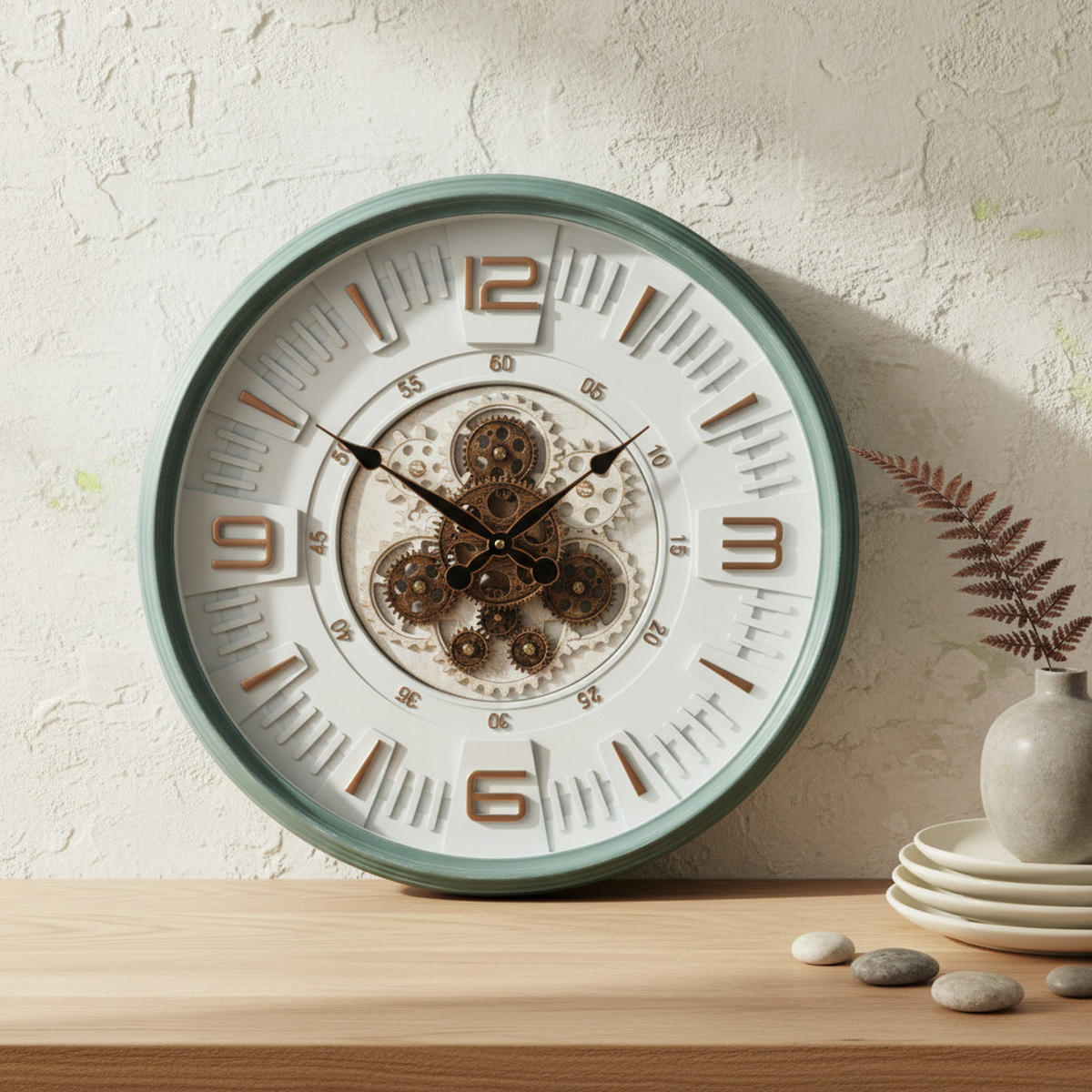 WANDUHR Ramsey Mintgrün 50/6.5/50 cm Kunstoff - Mintgrün, Kunststoff (50/50/6.5cm) - Mondex