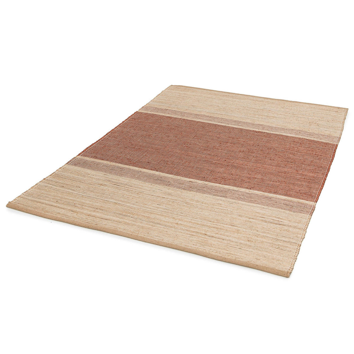 DESIGN-TEPPICH aus handgewebter Jute bruin - Braun, Naturmaterialien (200/290cm) - AFK Living
