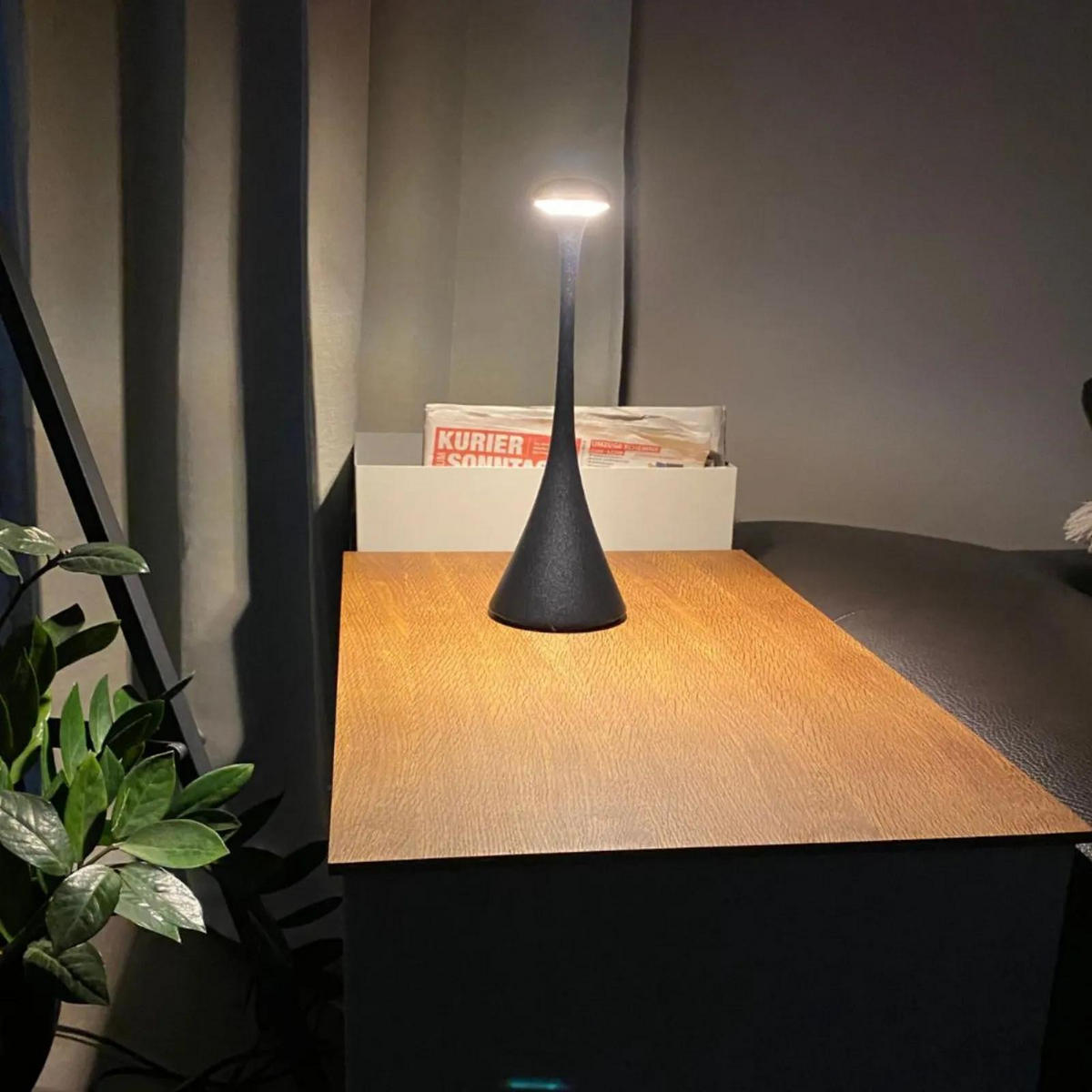 AKKULEUCHTE Nudrop Schwarz - Schwarz, Metall (4.95/4.95/29.2cm) - Sigor
