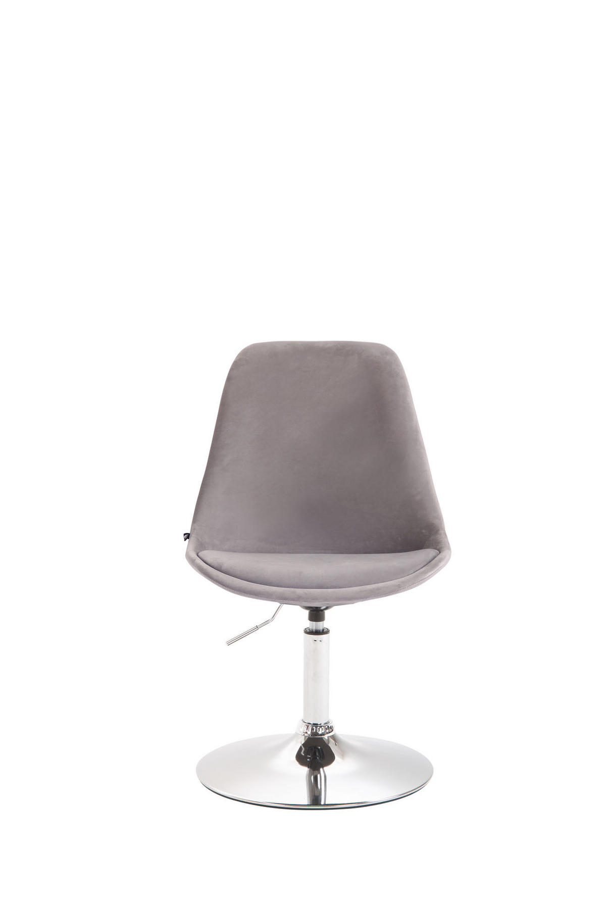 ESSZIMMERSTUHL Samt grau - Chromfarben/Grau, Textil/Metall (48/76/57cm) - CLP