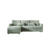 ECKSOFA MOS L BIS Cosmic 16 Links mit Schlaffunktion - Hellgrün, Textil (220/143cm) - Bedante