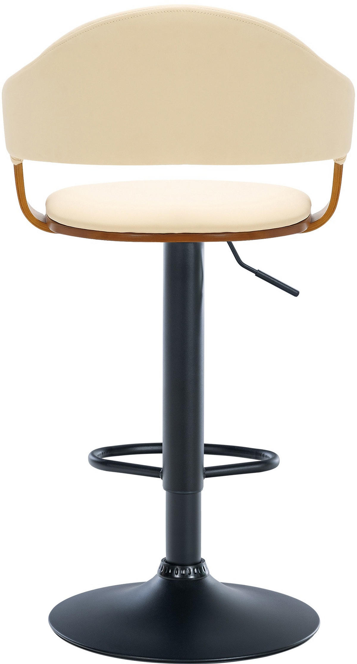 BARHOCKER 2er Set Lederlook walnuss/creme - Walnussfarben/Creme, Textil (50/89/49cm) - CLP