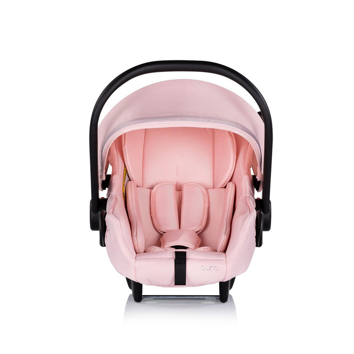BABYSCHALE i-Size Aura schwarz pink (40-85cm) Gruppe 0+, Griff verstellbar, Gurt - Rosa, Kunststoff (39/47/50cm) - Chipolino