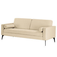 3-SITZER SOFA - Beige - Cord - Stahl - 194 x 82 x 76 cm - Beige/Schwarz, Textil/Metall (194/82/76cm) - home24