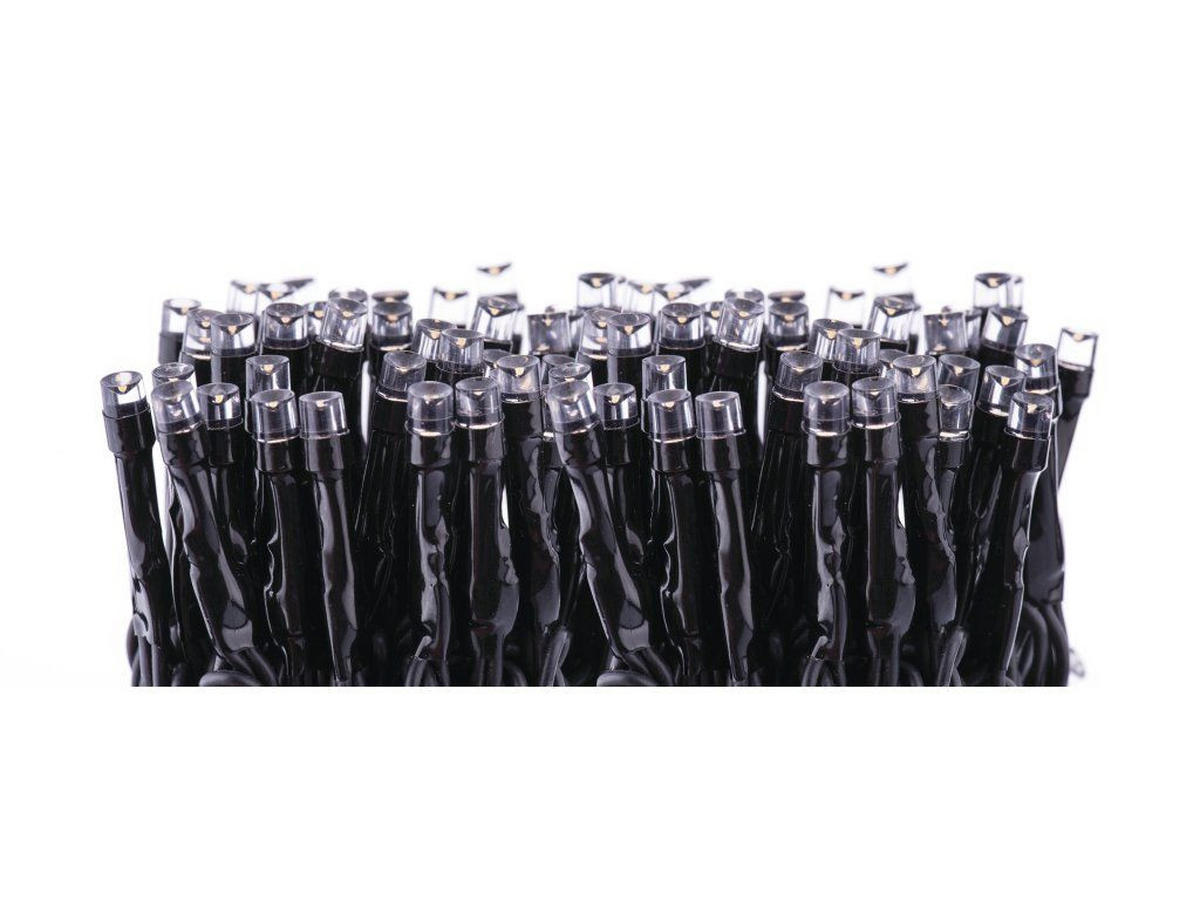 LED-LICHTERKETTE mit Lichtvorhang WARMWEISS 2,5 × 0,9 m - STANDARD - koppelbar - Gelb/Weiß, Kunststoff (250cm) - LAALU