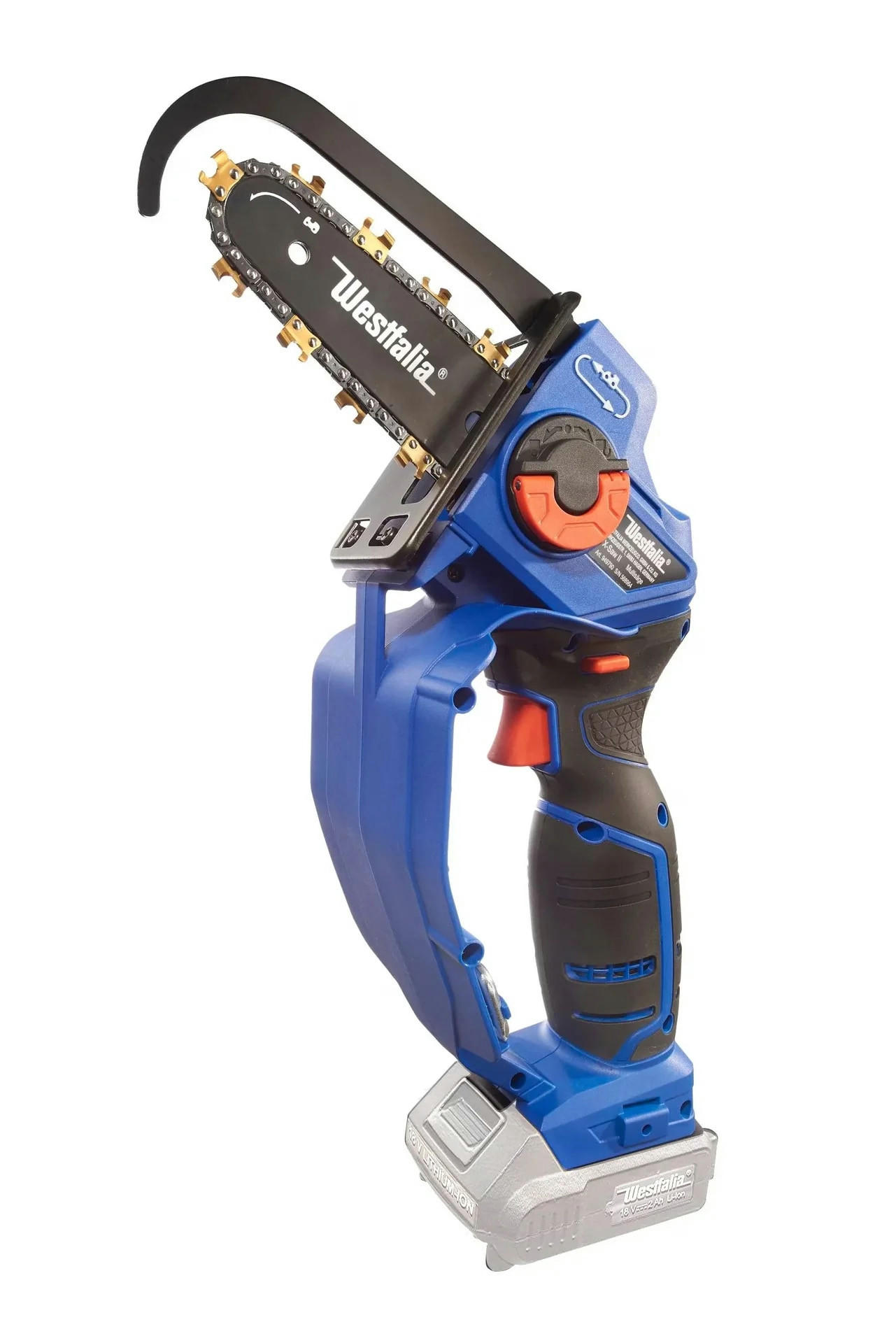 AKKU-EINHAND-POWERSÄGE - Blau, Metall (18/16/45cm) - Westfalia