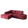 ECKSOFA Ottomane Links IREA-L1-v4 - 232x165x77 cm Bordeauxrot - Bordeaux, Holzwerkstoff/Textil (232/165cm) - ALTDECOR