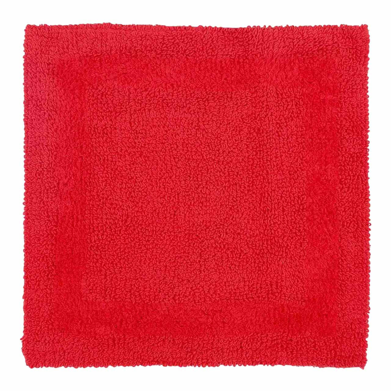 DUSCHVORLEGER 50/50 cm, 100% Baumwolle, wendbar - Rot, Textil (50/50cm) - Homescapes