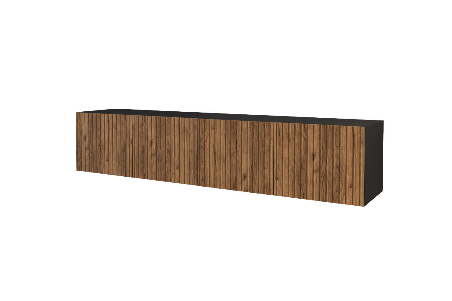 LOWBOARD KITO-W 2x100x40x41 cm - Schwarz / Katania - Eiche Wotan, Holzwerkstoff (200/40/41cm) - ALTDECOR