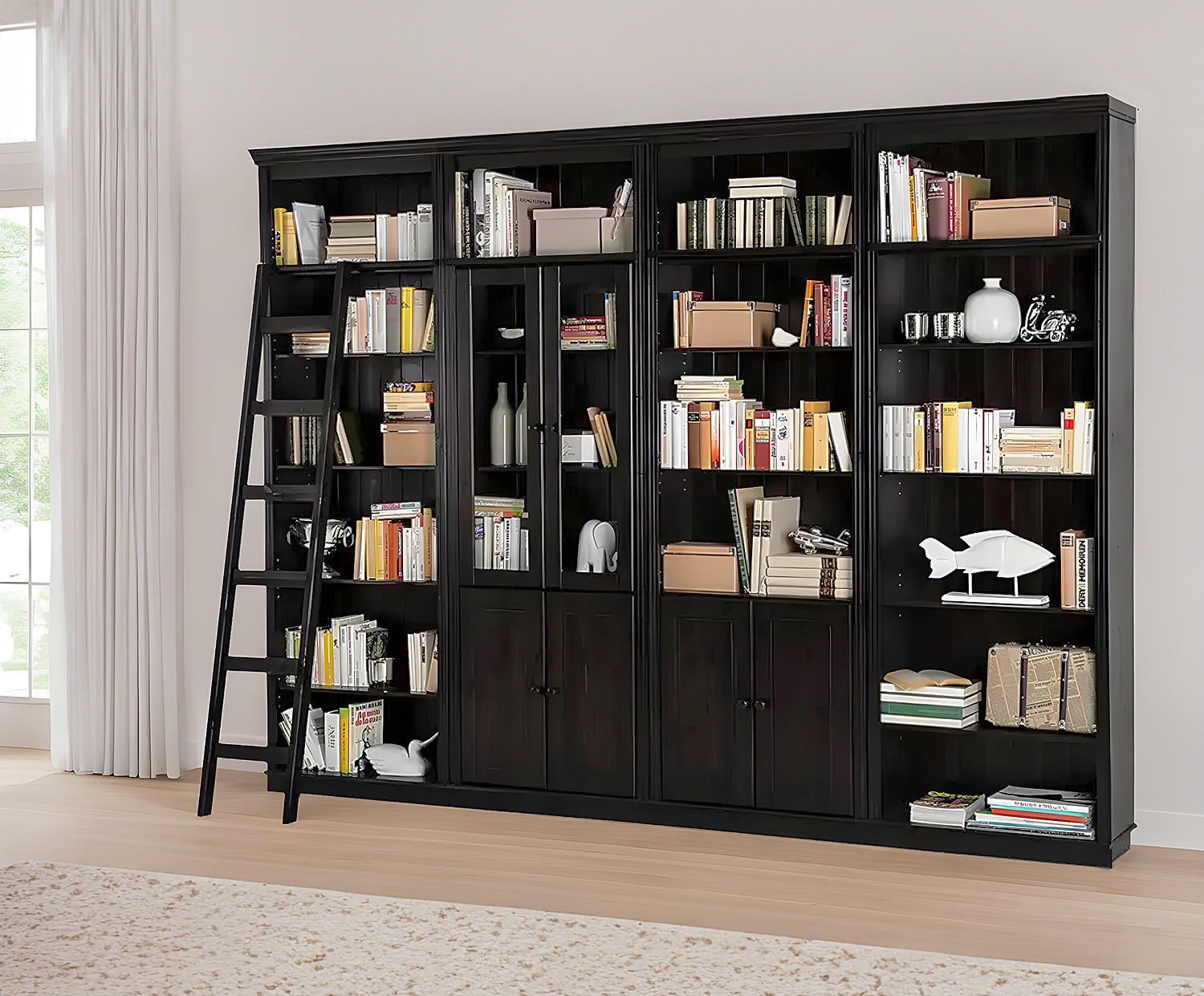 BÜCHERWAND - Kiefer massiv, Typ G - Braun, Holz (296/223/37cm) - home24