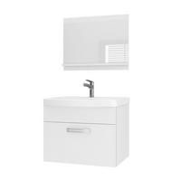 BADMÖBEL Badezimmer SET PRI M1, Weiß Matt, 60 cm - Weiß, Holz (38.7/51/60cm) - B BELINI GROUP