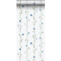 TAPETE Blumen 53 cm x 10 m - Blau, Papier (53/1000cm) - Sanders & Sanders