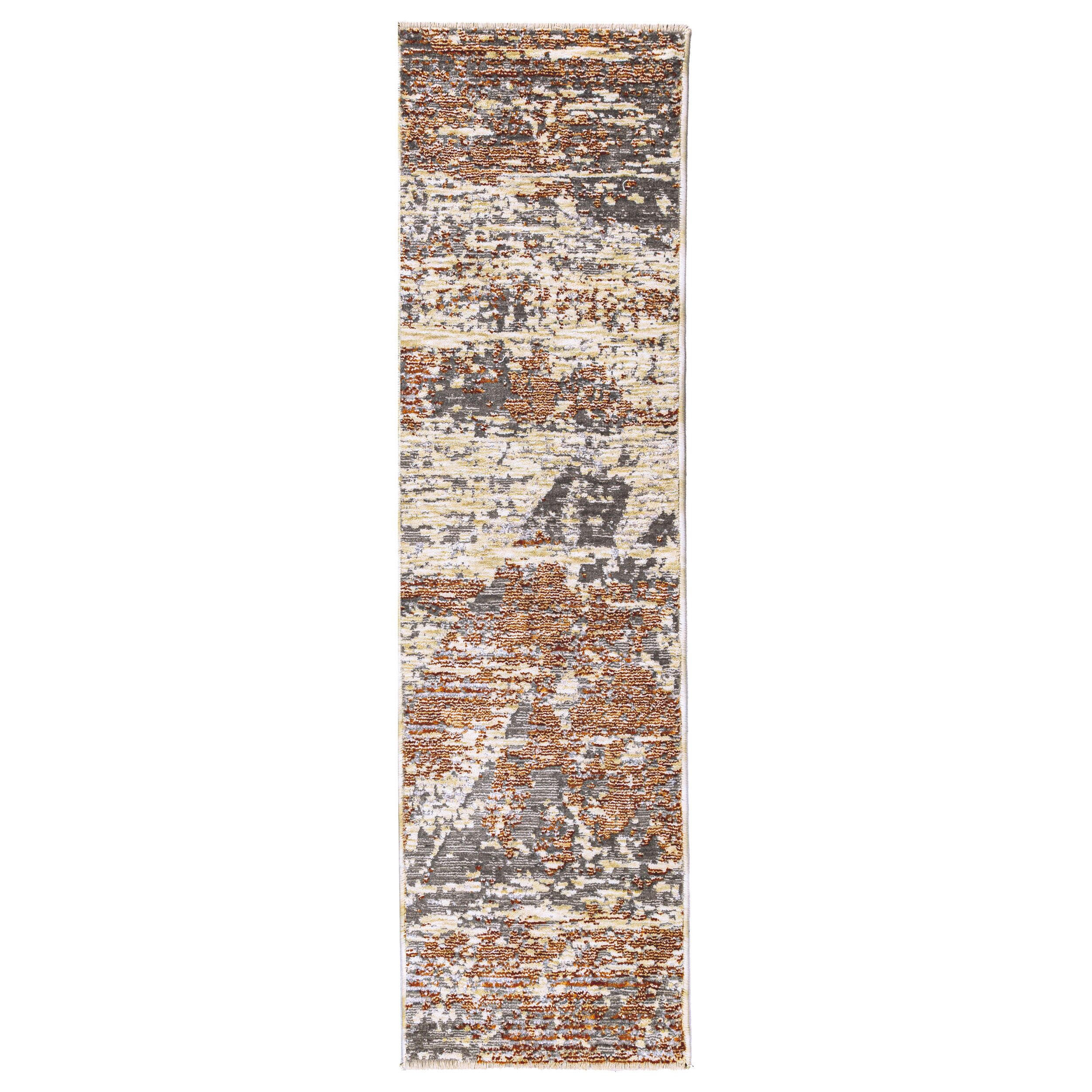 TEPPICH Kurzflor Modern Abstrakte Motive, Wohnzimmer Erdtöne Läufer 60x230 - Braun, Textil (60/230cm) - KADIMA DESIGN