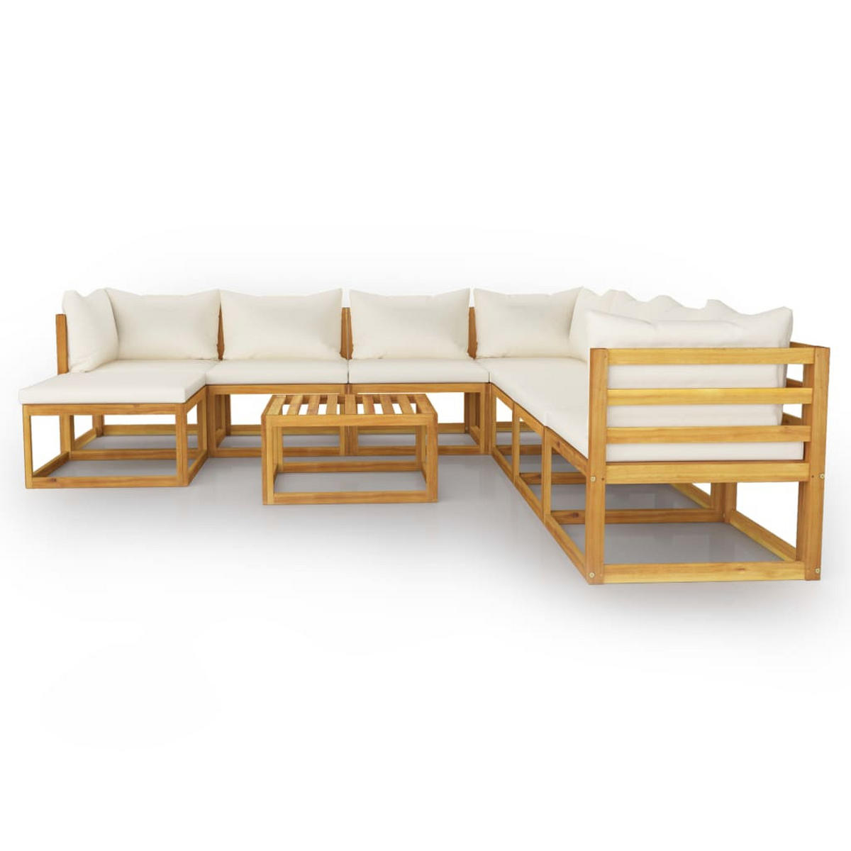 GARTENSET Reidinger 9-teilig - Creme, Holzwerkstoff - Nettlife