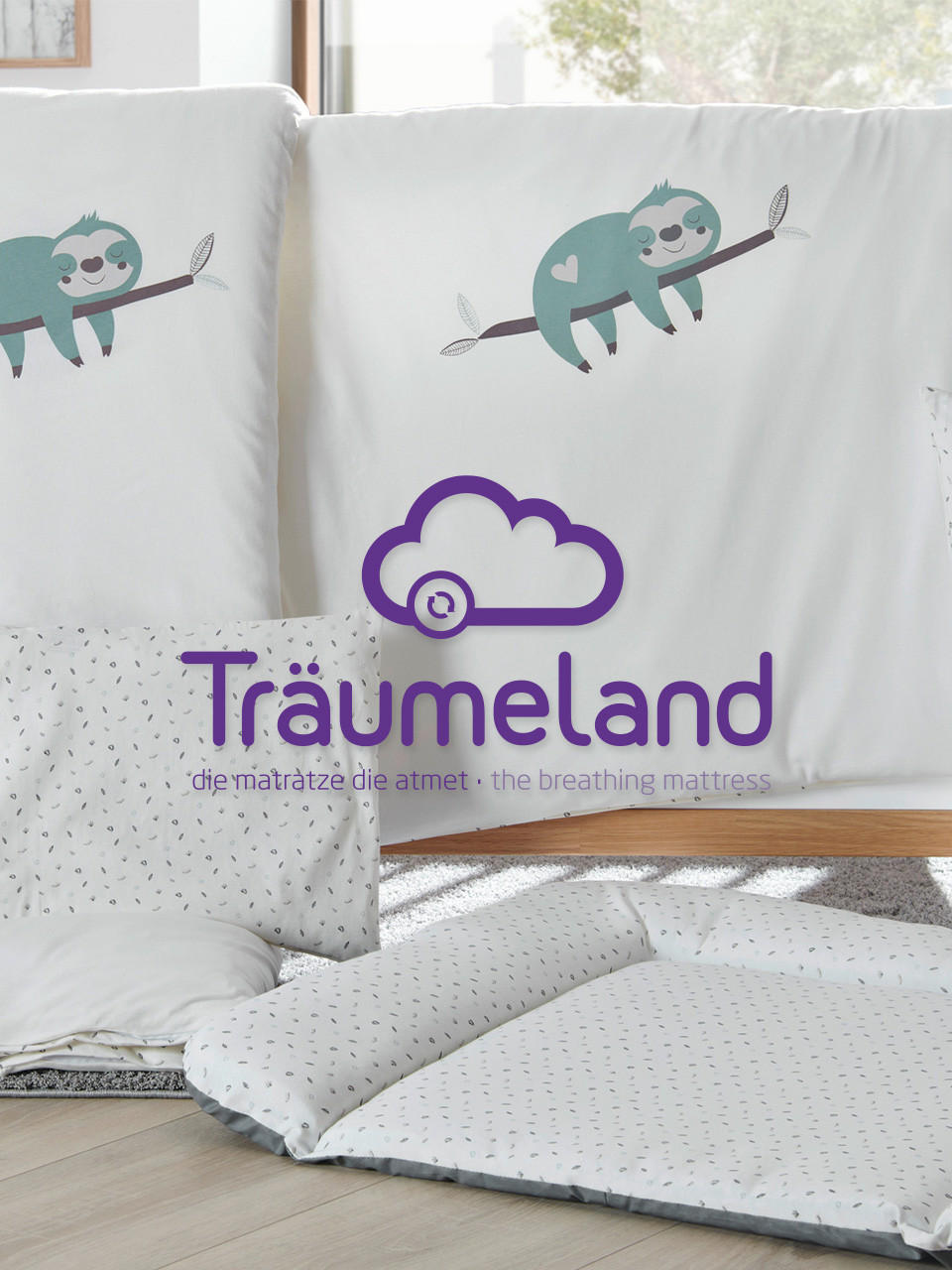 Gemustert Weiß Wickelauflage - weiße Kinderbettwäsche