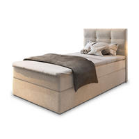 POSTEL BOXSPRING GLOS 90x200 cm, s matrací a úložným prostorem, béžová - béžová, kompozitní dřevo/textil (90/200cm) - MASSENO