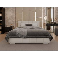 POLSTERBETT Zaira 160x200cm – Elegantes Polsterbett für modernen Wohnstil , ZONIERTE MULTI-TASCHEN-FEDERKERN (24cm), cappuccino - Cappuccino, Holz (120/200cm) - Homesy