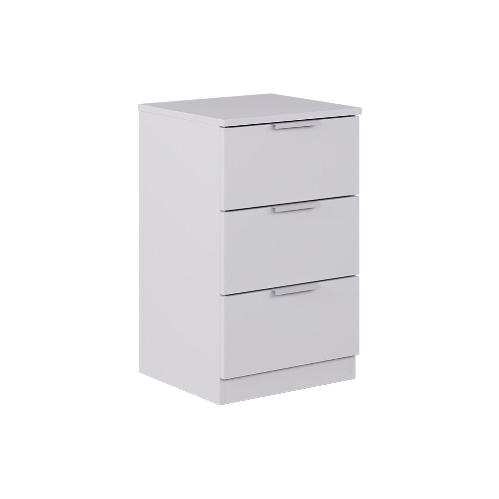 NACHTTISCH Fino Weiß 37.6 x 61.8 cm mit 3 Schubladen - Weiß, Holzwerkstoff (37.6/61.8/35cm) - Vicco